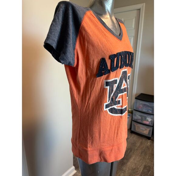 Three Square Auburn University Embroidered Colorblock Short Sleeve Womens Shirt - Picture 3 of 5